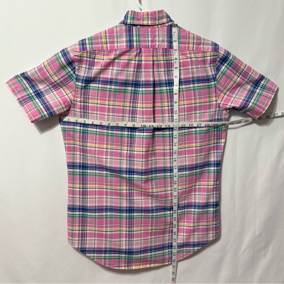 Ralph Lauren Vibrant Pink Plaid Men's Casual Short Sleeve Size S Shirt Excellent - Picture 5 of 10